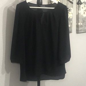 Express Blouse w/ Keyhole Neckline